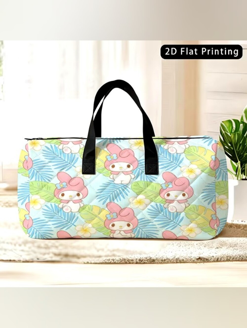 Pink My Melody Travel Duffle Bag - Cute Floral Tote Bag